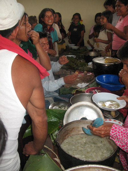 shuar cooking
                  demonstration